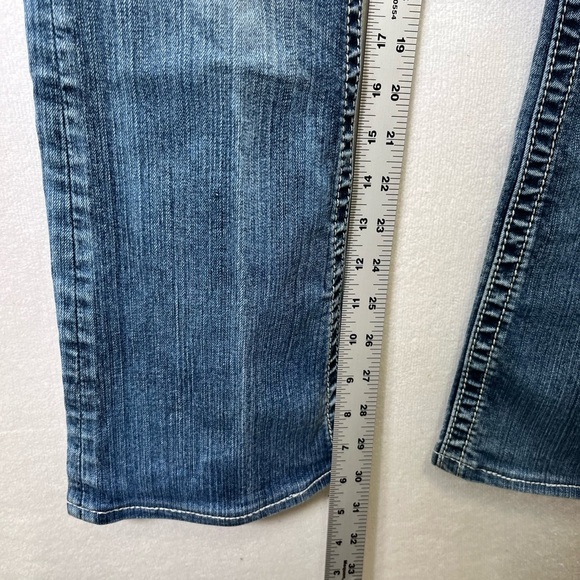 Miss Me Bootcut Denim Jeans Womens 28 Blue Stretxh Enbroidered Flap pocket 2165 - Picture 8 of 12